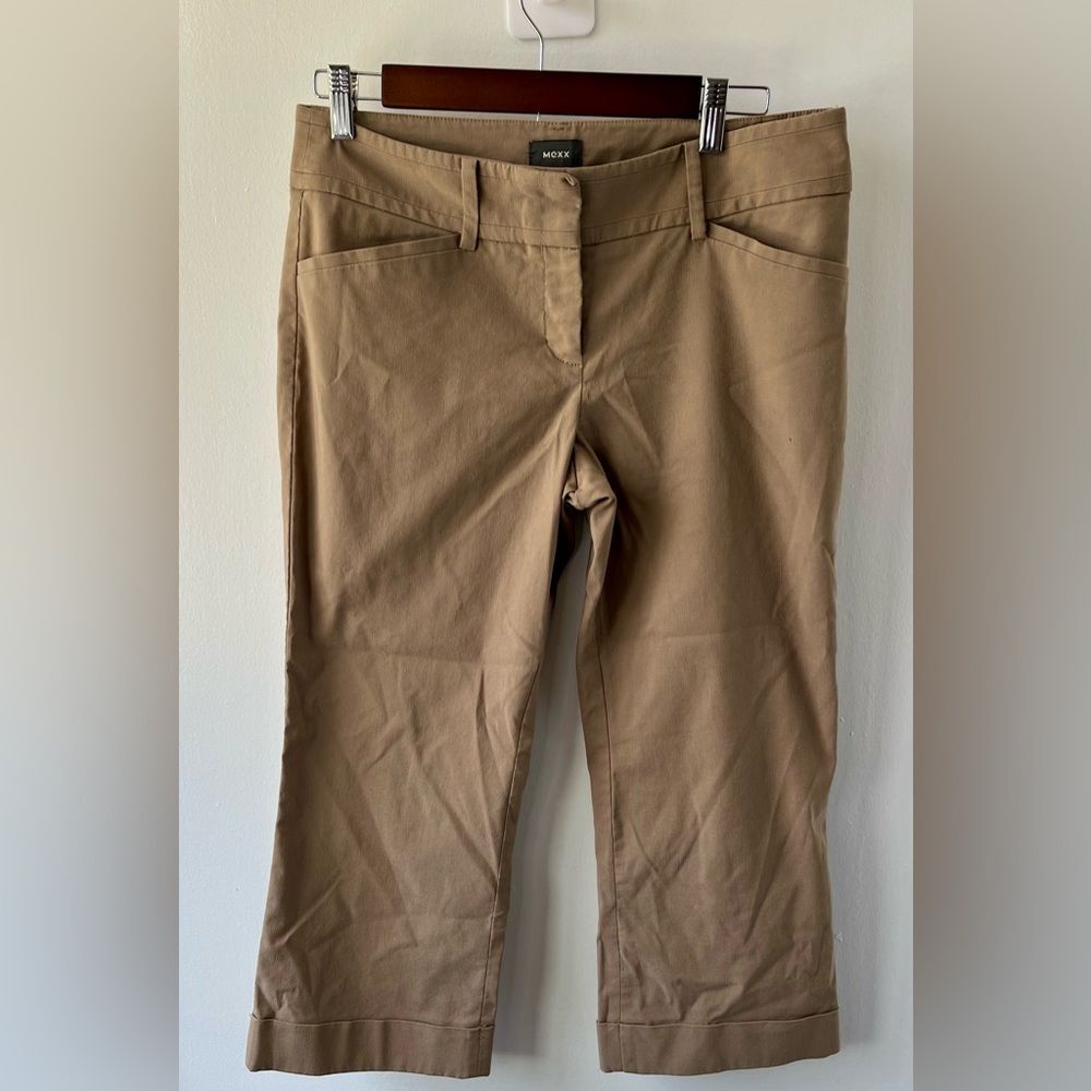 Mexx Women’s Cropped Capri Pants / Outdoors Tan/Brown Vintage Causual Pants